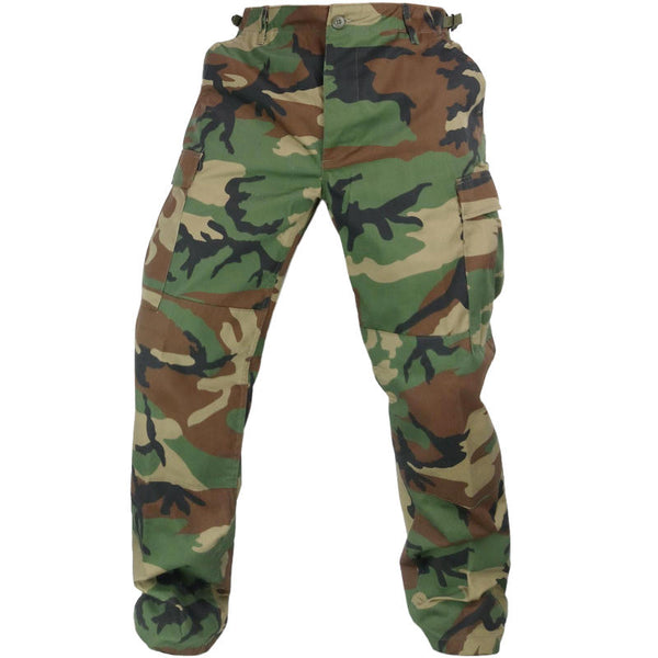 Tactical BDU Pants, Cargo Style Trousers, 100% Cotton Ripstop, Made in USA,  Woodland Camo, Size Small X-Long - Walmart.com