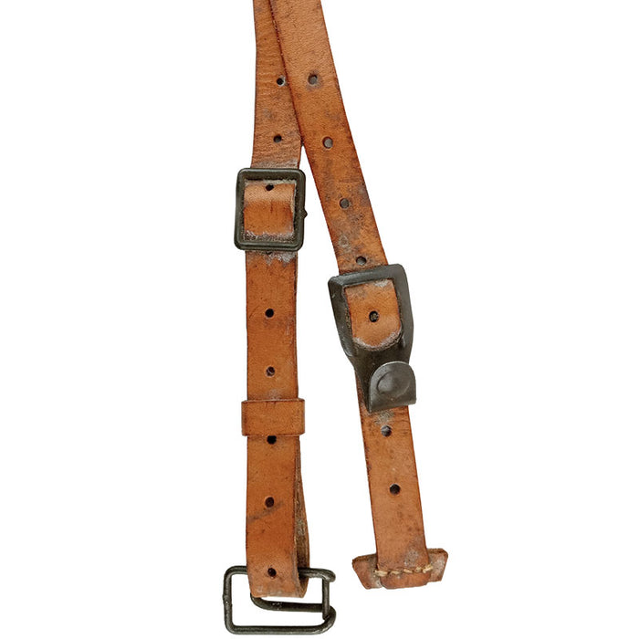 Czech Army Y-Strap Leather Suspenders